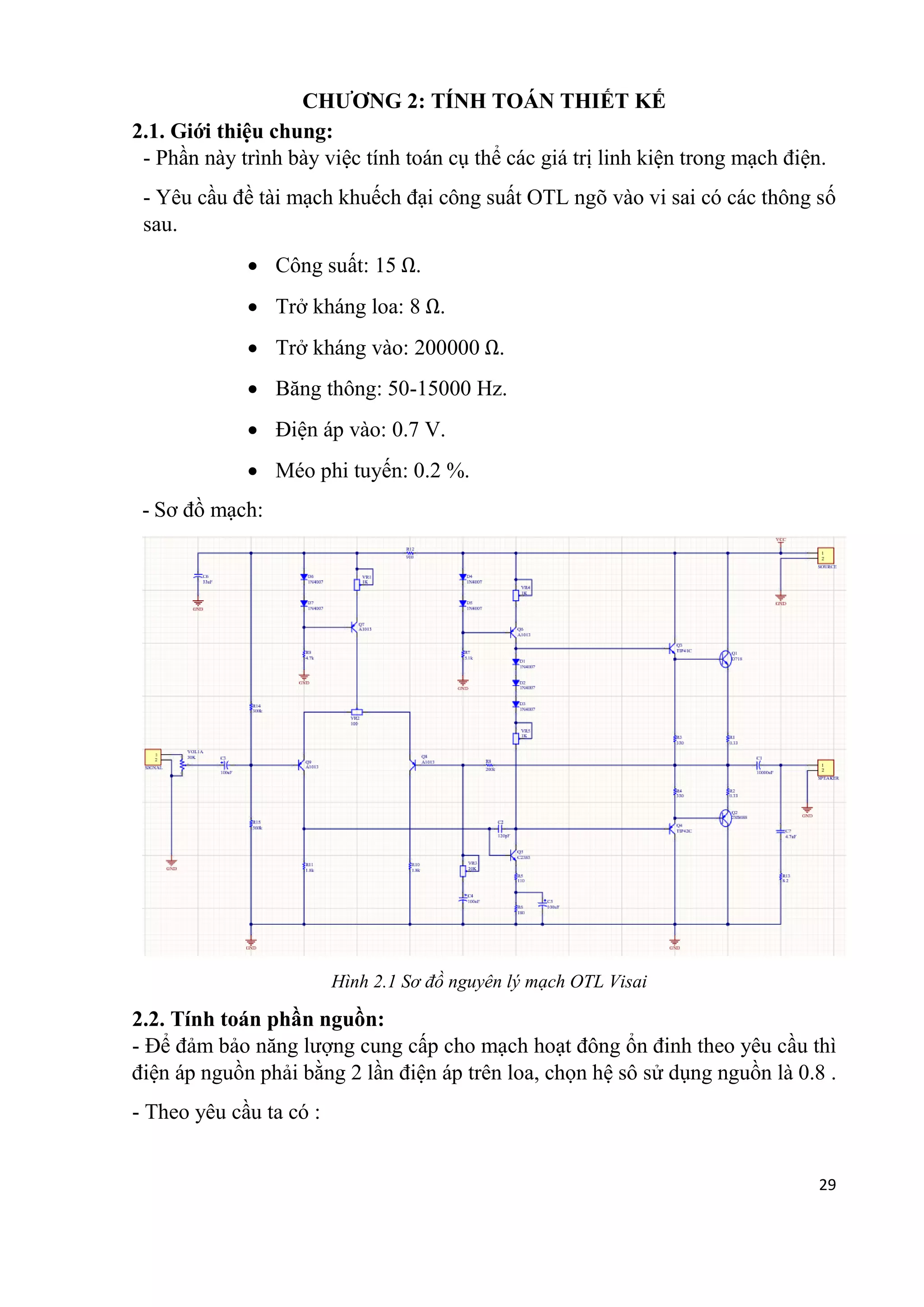 Otl báo cáo mạch OTL vi sai | PDF