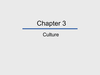 Chapter 3 Culture 