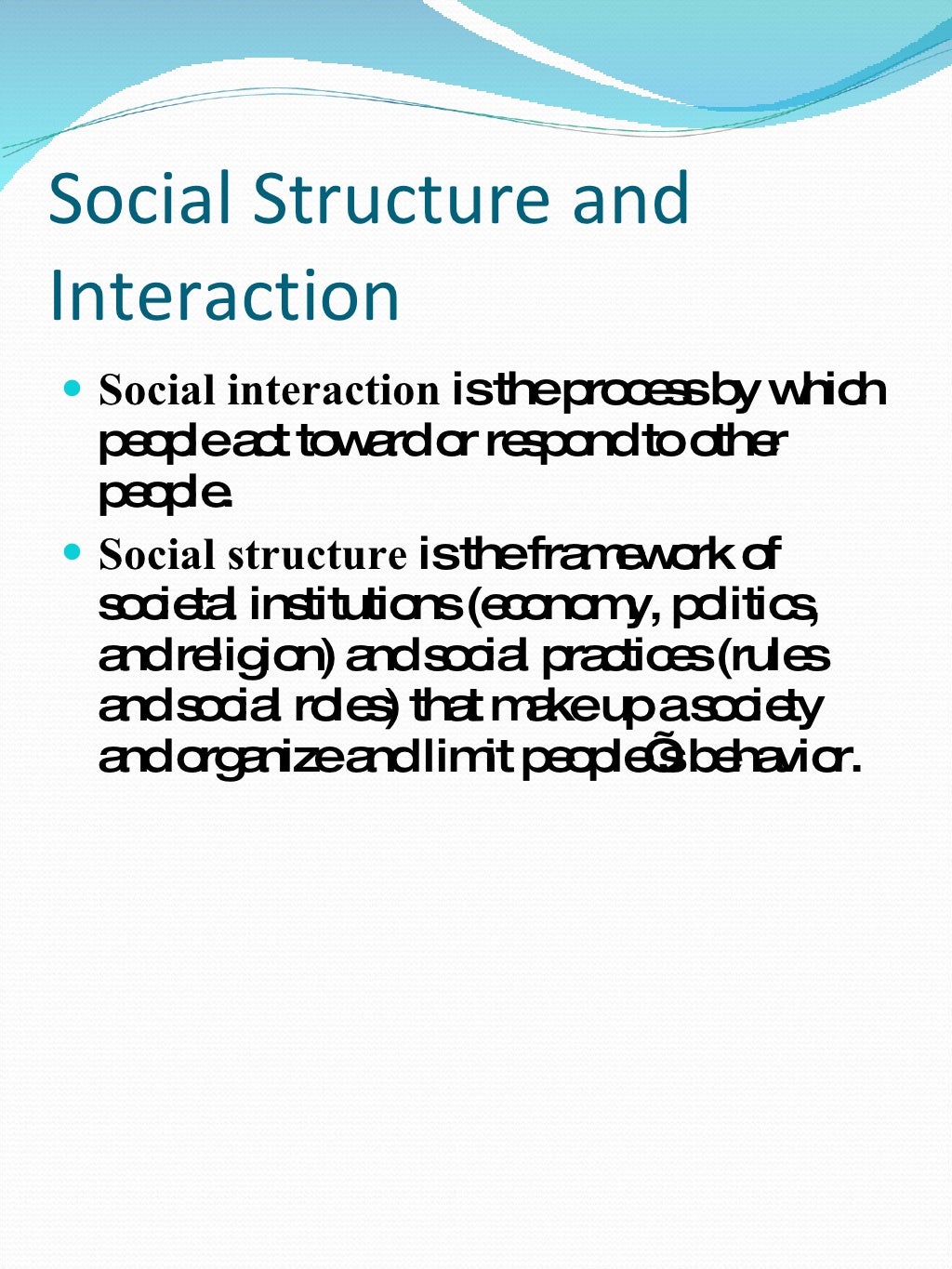 Importance of social structure picture