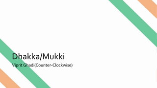 Dhakka/Mukki
Viprit Ghadi(Counter-Clockwise)
 