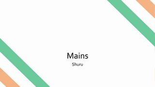 Mains
Shuru
 