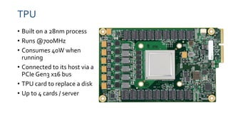 In datacenter performance analysis of a tensor processing unit | PDF