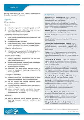 Checklist for a Didactically Sound Design of eLearning Content | PDF