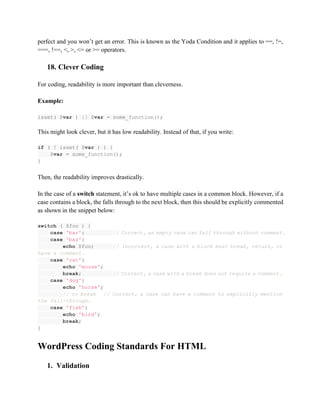In-Depth Guide On WordPress Coding Standards For PHP & HTML | PDF