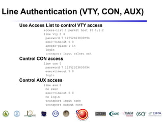 Line Vty For Router In depth understanding network security | PPT