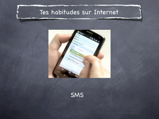 Tes habitudes sur Internet




          SMS
 