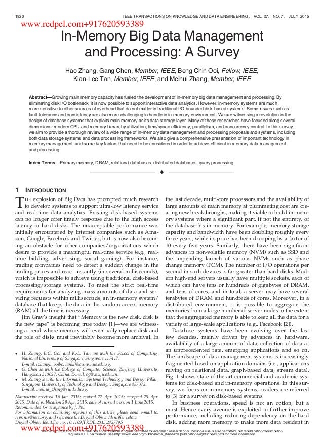 in memory big data