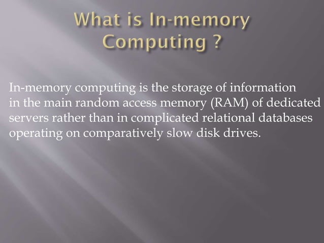In memory computing | PPT
