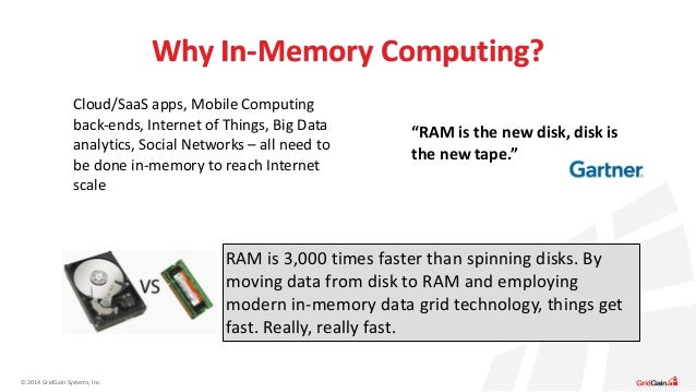 In memory computing principles by Mac Moore of GridGain