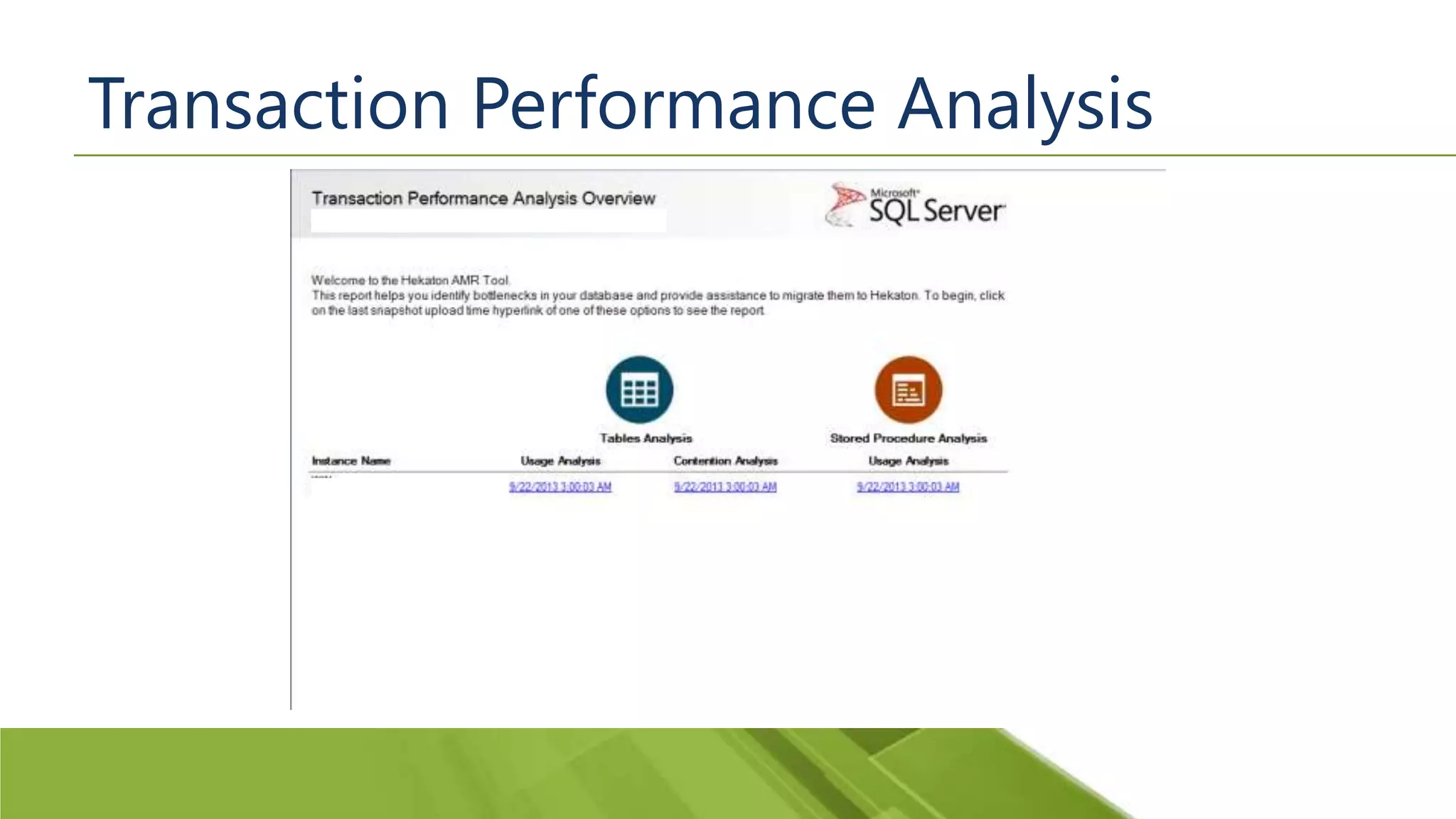 Transaction Performance Analysis 