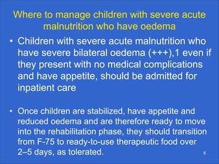 In-patient Rx of Sever acuate Malnutrition | PDF