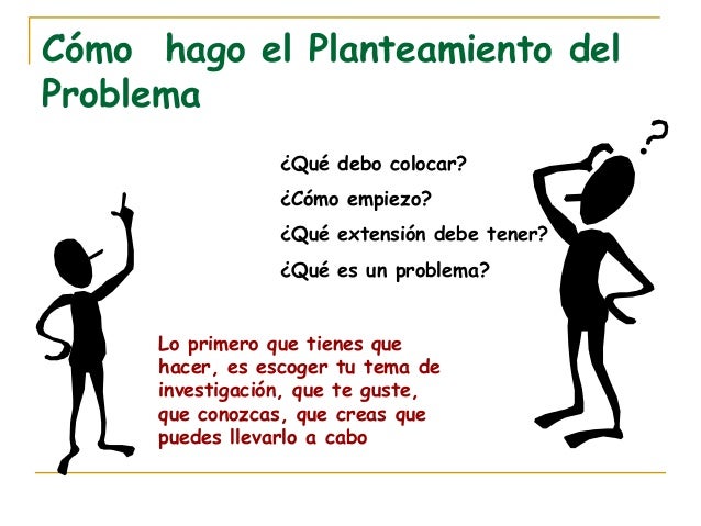 In planteamiento del problema