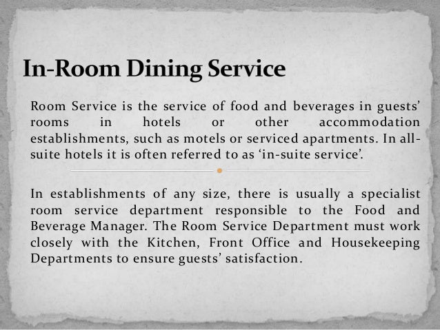 dining room service standards