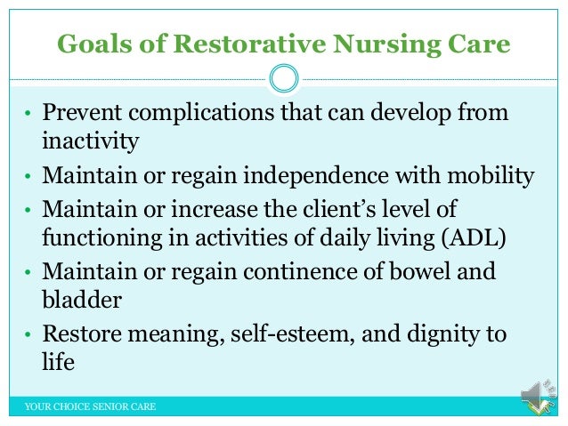 your choice senior care in service traning series examples of long term goals