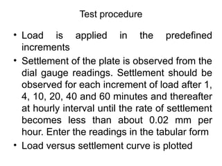 Standard Settlement Testing IN situ soil testing_Soil Mechanics Foundation | PPTX