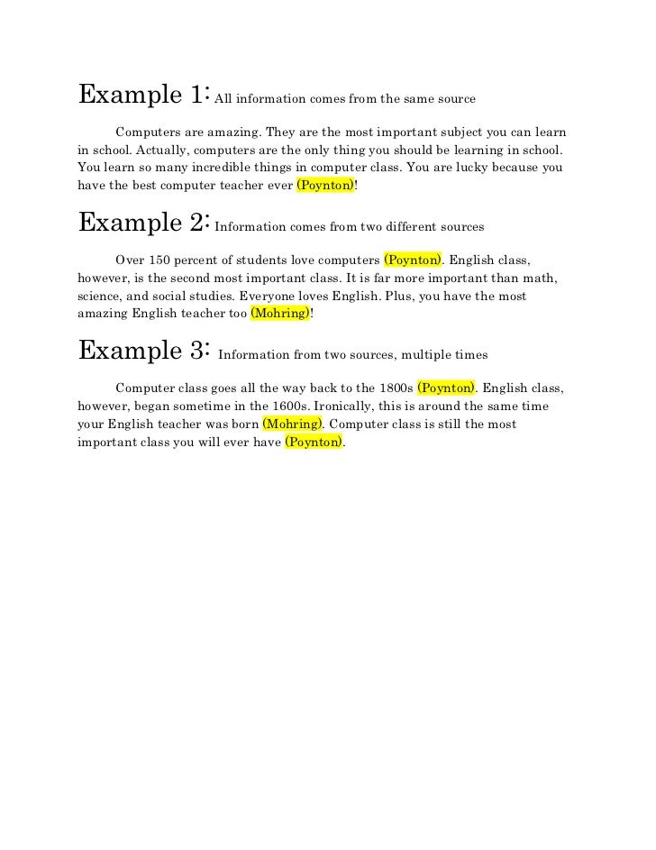 In text citations