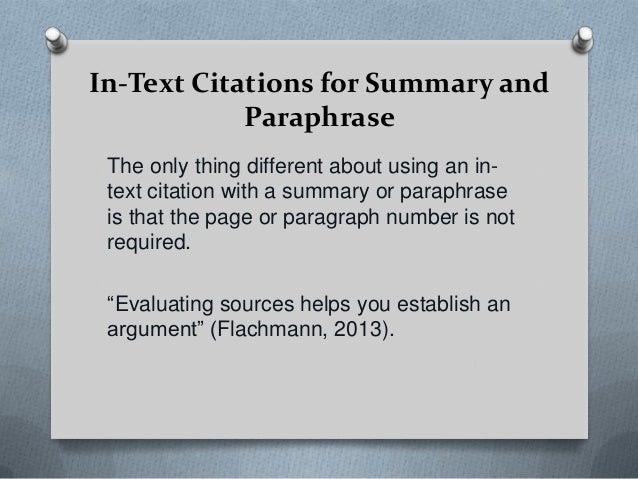 In text citations In text citations