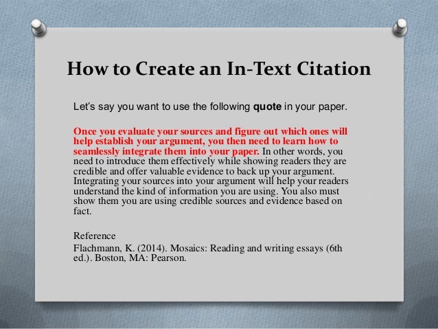 In text citations