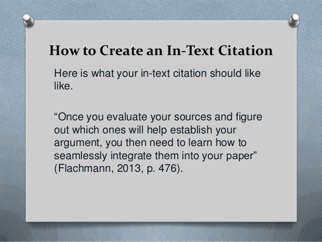 In text citations