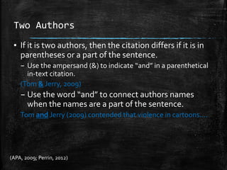 Formatting In-Text Citation in APA Format | PDF