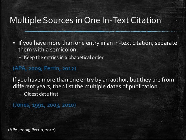 Citing the same source multiple times apa