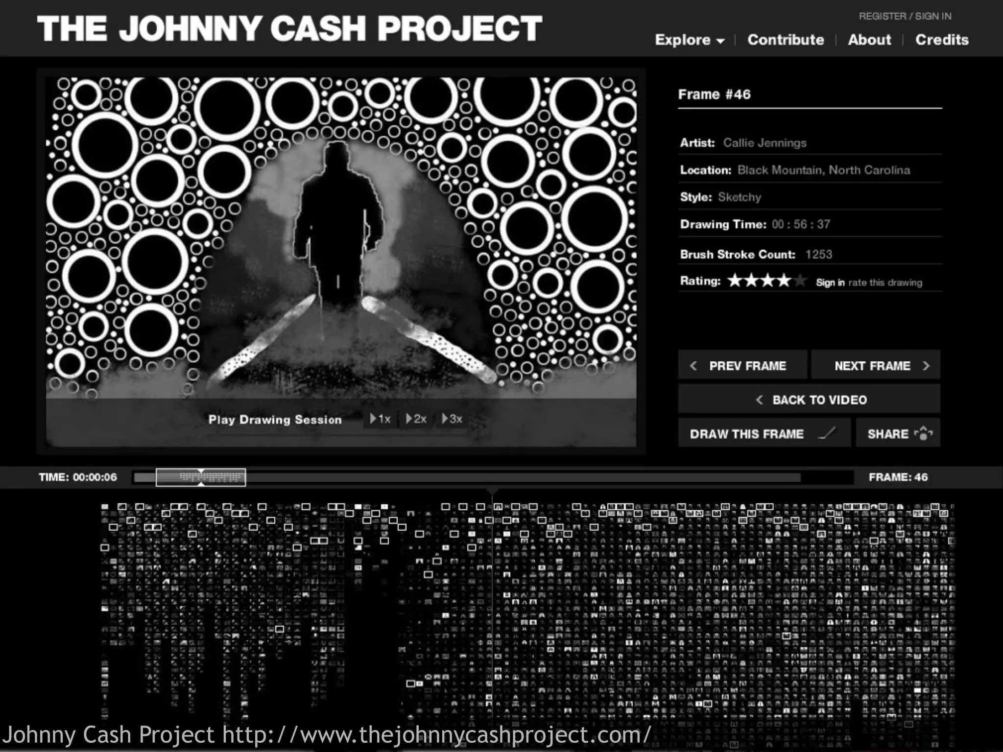 Johnny Cash Project http://www.thejohnnycashproject.com/
 