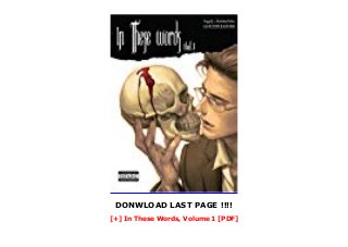 In These Words Volume 1 Pdf In These Words Volume 1 Pdf