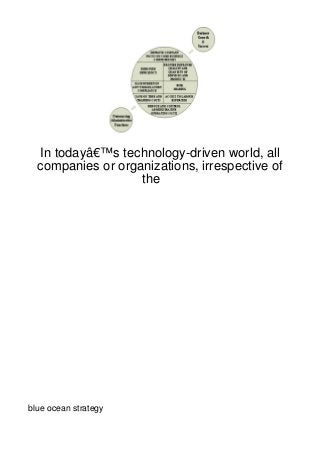 In todayâ€™s technology-driven world, all
  companies or organizations, irrespective of
                   the




blue ocean strategy
 