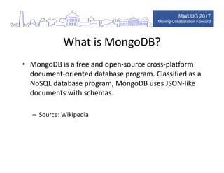 IN103 MongoDB What You Need To Know | PPT