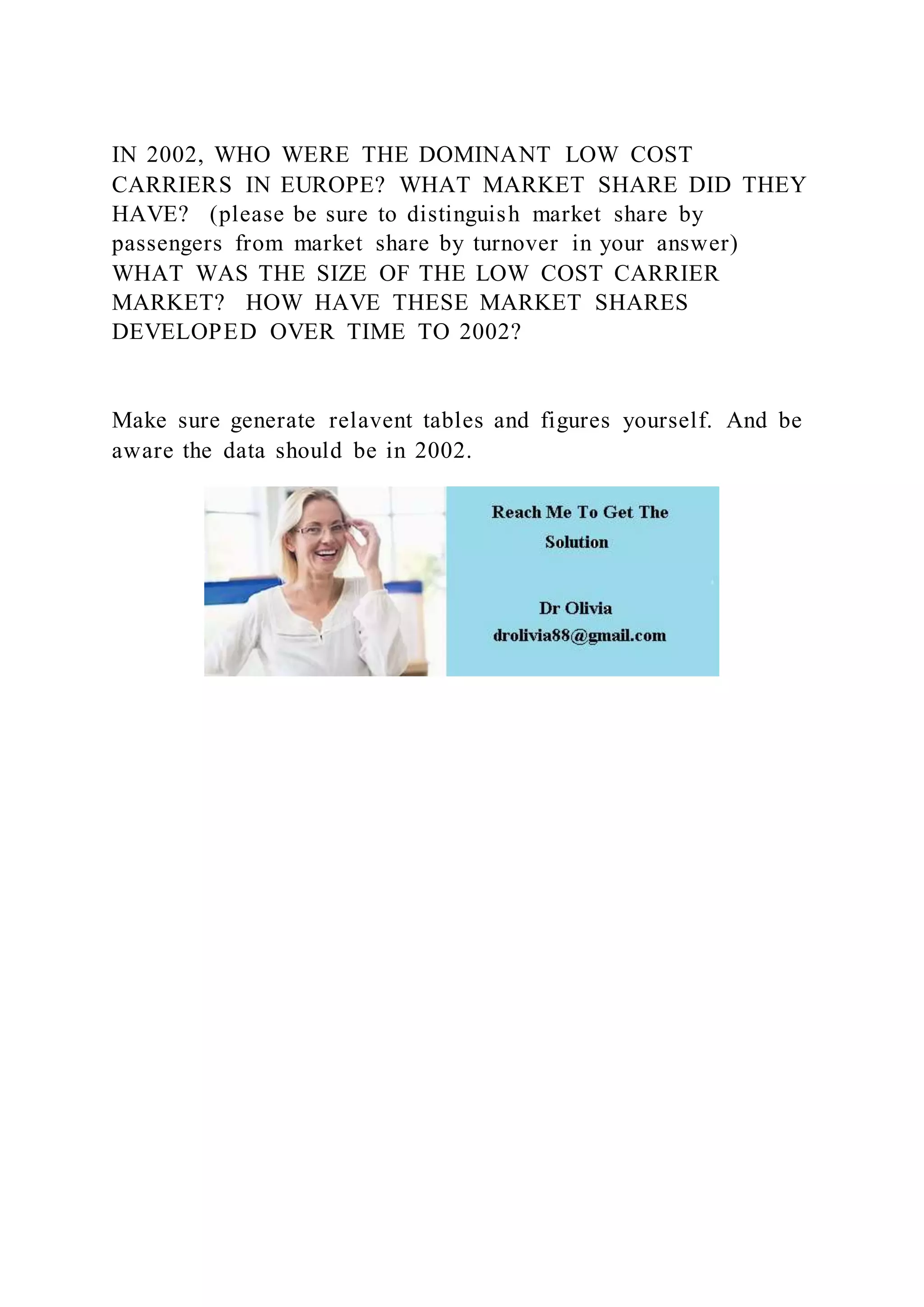 IN 2002, WHO WERE THE DOMINANT LOW COST CARRIERS IN EUROPE WHAT MAR PDF