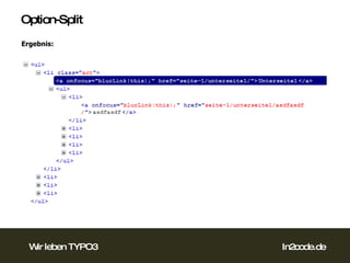 Eine zweite Menuebene Ergebnis: 