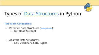Abstract and Primitive Data structures in python | PPTX
