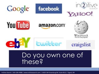 Do you own one of 
these? 
In2itive Search | 503-206-4988 | www.in2itivesearch.com | 11825 SW Greenburg Rd. Suite #212 | Tigard, OR 
 