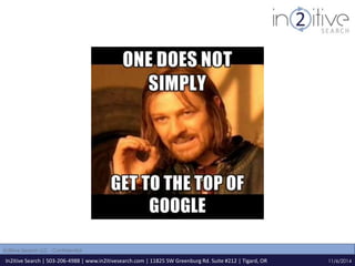 In2itive Search LLC - Confidential 
In2itive Search | 503-206-4988 | www.in2itivesearch.com | 11825 SW Greenburg Rd. Suite #212 | Tigard, OR 11/6/2014 
 