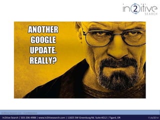 In2itive Search LLC - Confidential 
In2itive Search | 503-206-4988 | www.in2itivesearch.com | 11825 SW Greenburg Rd. Suite #212 | Tigard, OR 11/6/2014 
 