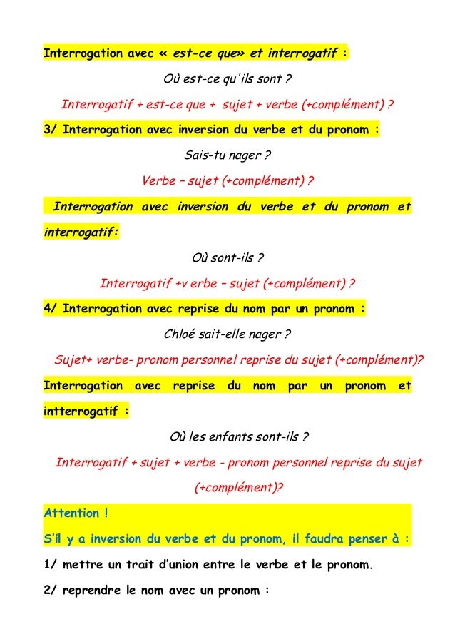 Poser Des Questions Simples