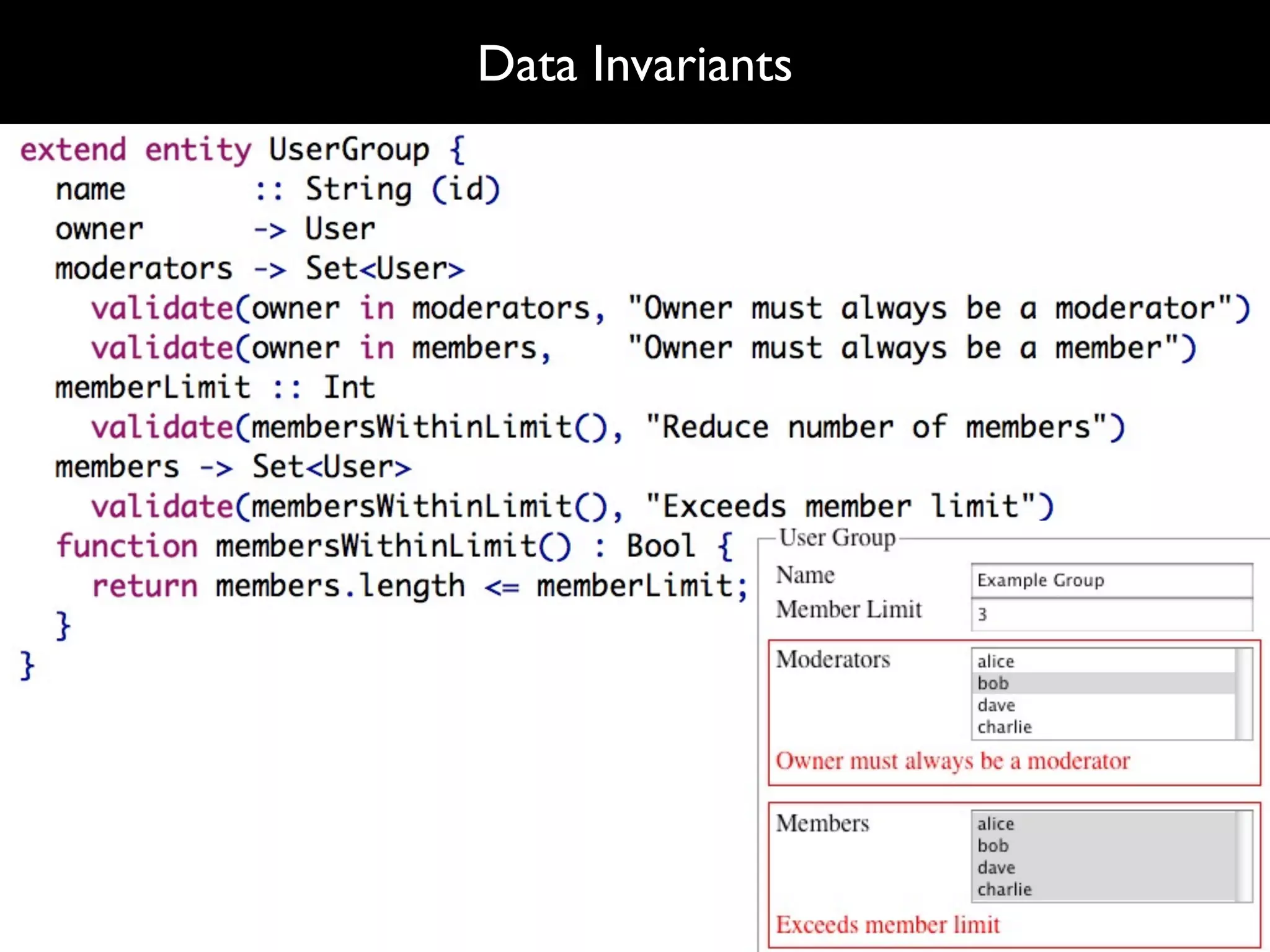 Data Invariants
 