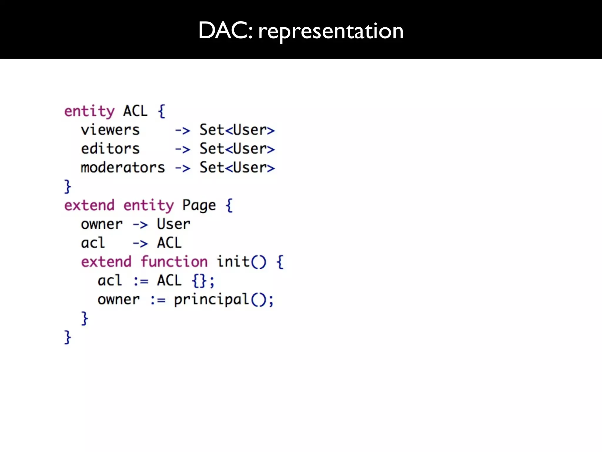 DAC: representation
 