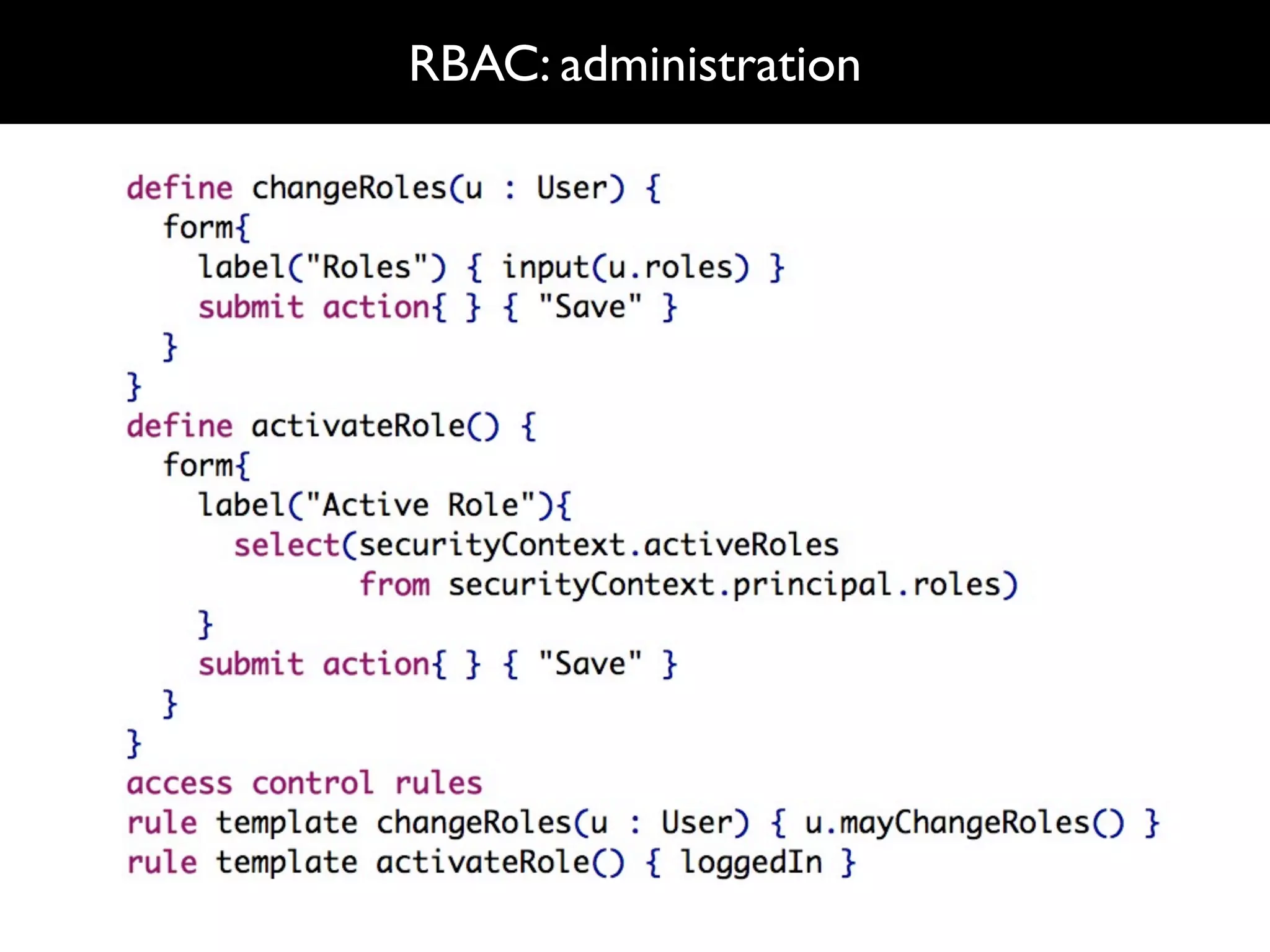 RBAC: administration
 