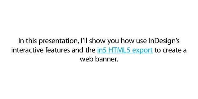 Adobe Indesign Export To Html5