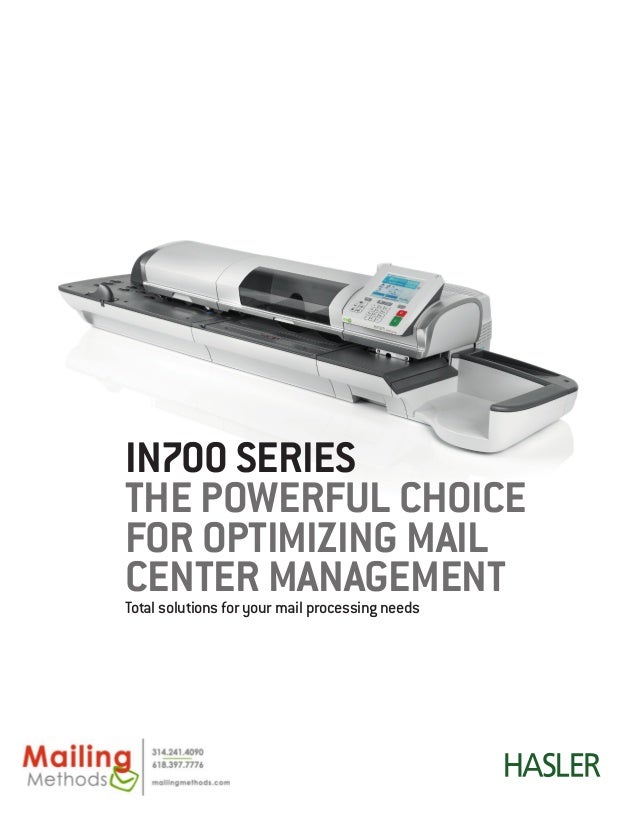 In700 Hasler High Volume Mailing Systems