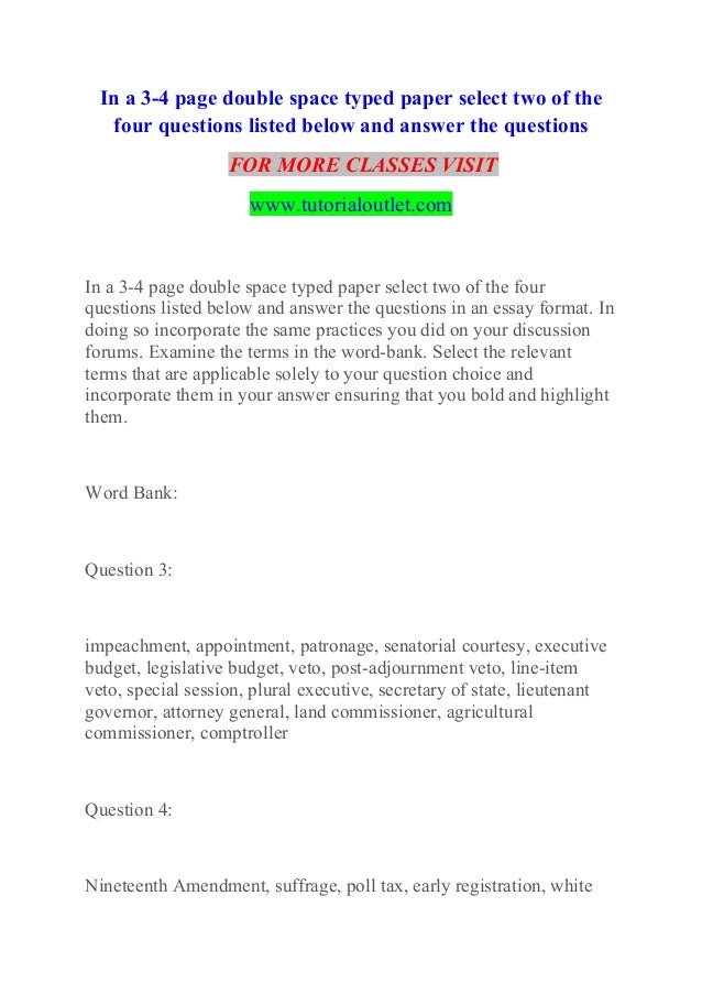 In a 11-11 page double space typed paper select two of the ... In a 11-11 page double space typed paper select two of the ...
