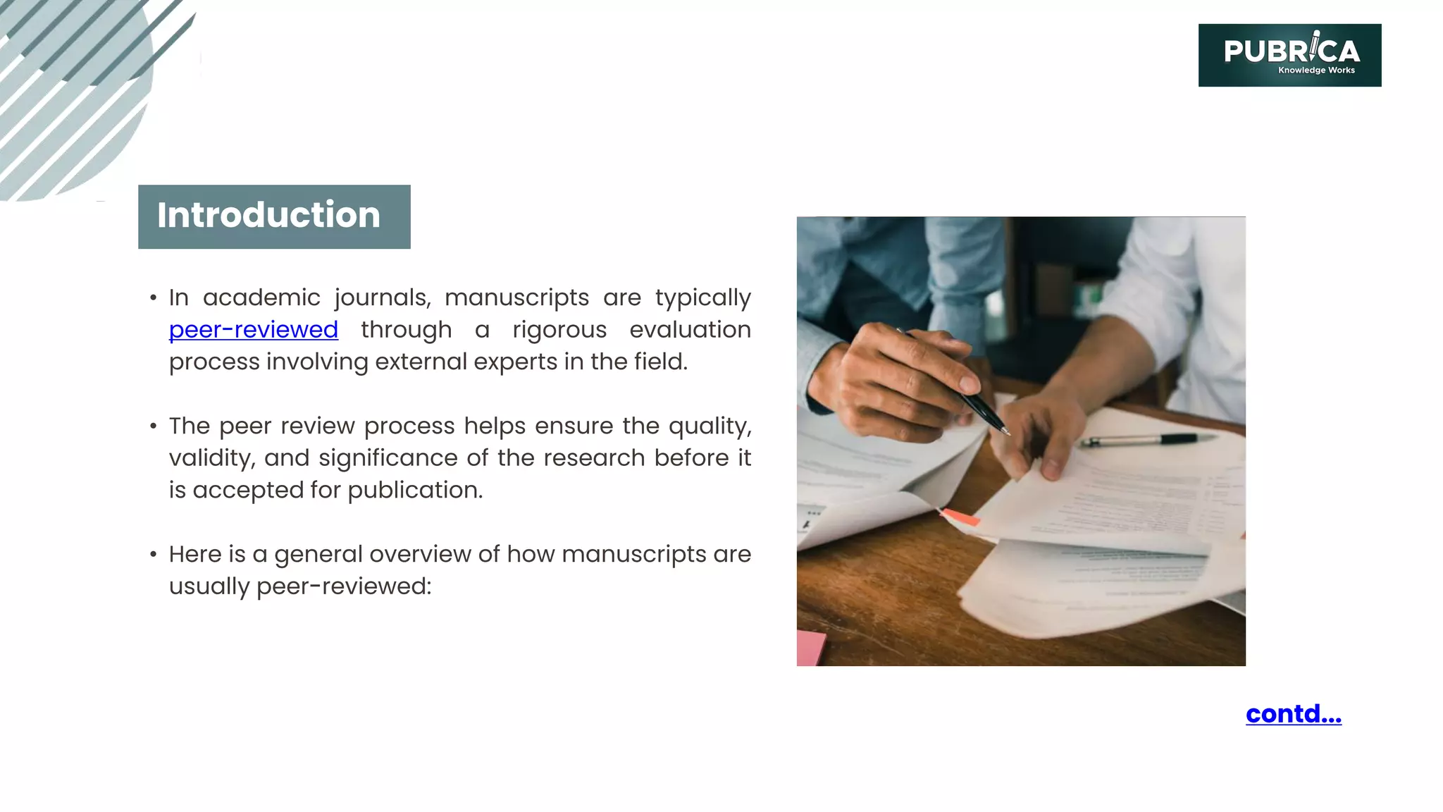 Peer reviewed manuscript journal submission qualitative research