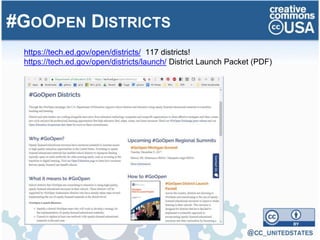 #GOOPEN DISTRICTS
https://tech.ed.gov/open/districts/ 117 districts!
https://tech.ed.gov/open/districts/launch/ District Launch Packet (PDF)
 