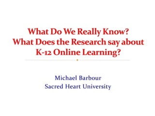 Michael Barbour
Sacred Heart University

 