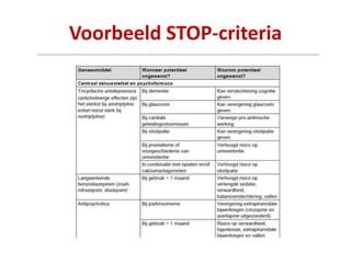 Voorbeeld STOP-criteria
 
