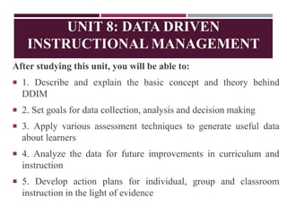 DATA DRIVEN INSTRUCTIONAL MANAGEMENT-8615 | PPTX | Education industry ...