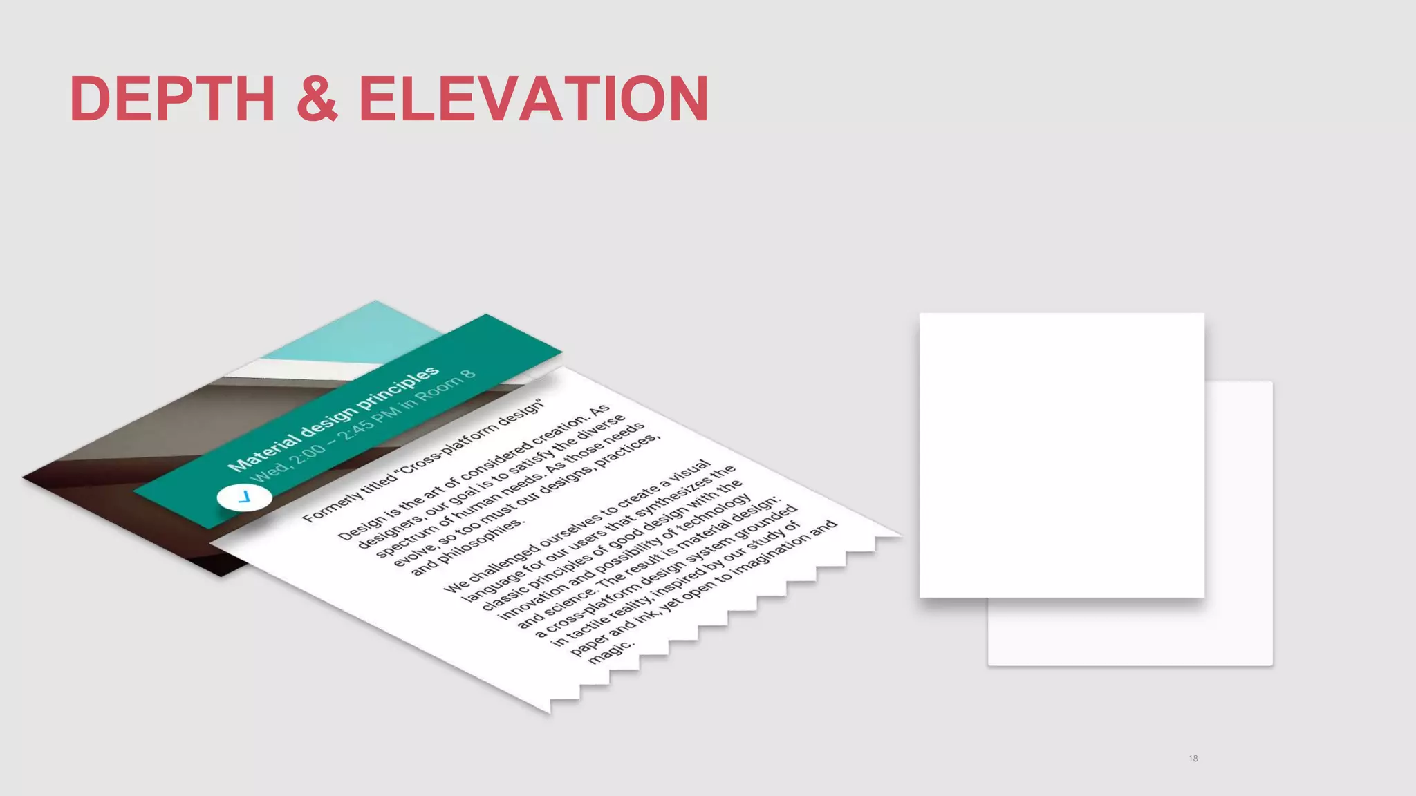 DEPTH & ELEVATION 
18 
 