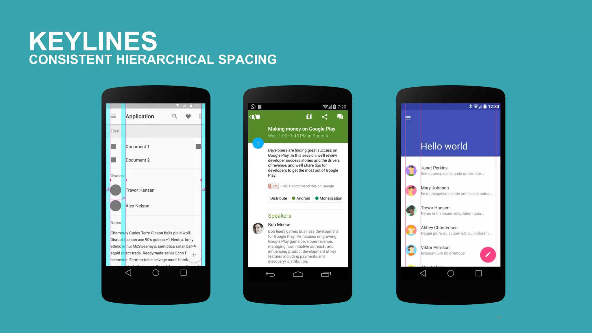 KEYLINES 
24 
CONSISTENT HIERARCHICAL SPACING 
 