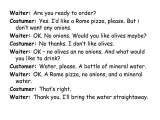 In a restaurant_-_dialogue | PPT